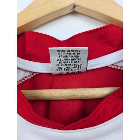 Banamex Jersey Football Shirt Red White Embroidered Patch Gool Brand Size Large - Picture 5 of 7